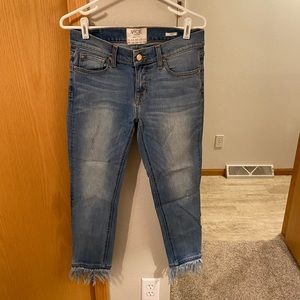 Womens Vince jeans with fringe bottoms